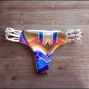 Braided Brazilian bikini bottom